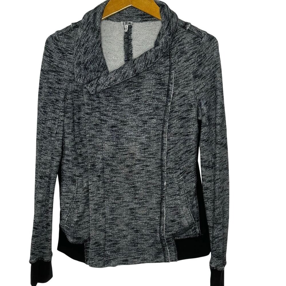 Heartloom asymmetrical‎ zip front sweater